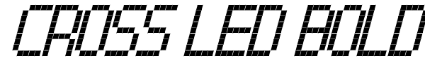 Cross Led Bold TFB font preview
